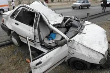 تصادف دو خودروی پراید در محور قدیم مرودشت به سیدان